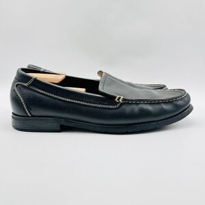Cole Haan Loafers Mens 11.5 Black Leather Vintage Slip On Casual Venetian Shoes
